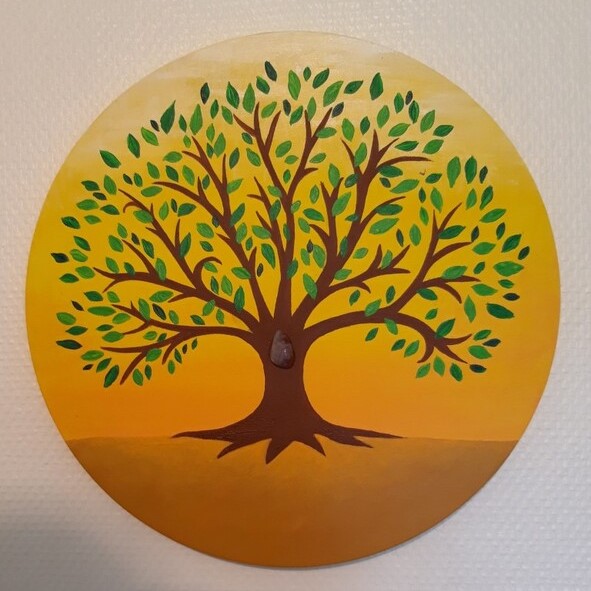 peinture arbre feuille