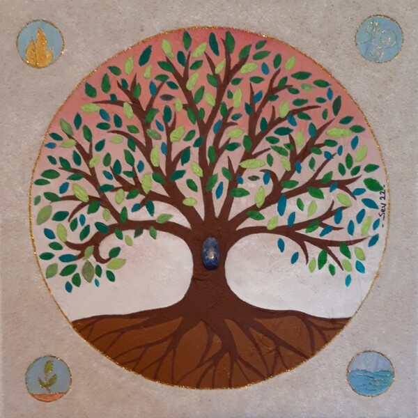 arbre de vie sable blanc peinture energetique soin reiki peugniez savenay (Moyen)