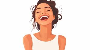 portrait femme rire