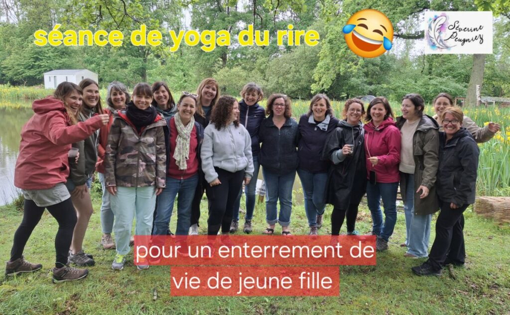seance de yoga du rire pour un enterrement de vie de jeune fille