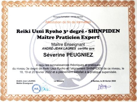 Diplôme niv 3 reiki usui Severine peugniez (002)